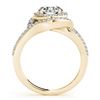 Image 2 : 1.60 ctw VS/SI Diamond Halo Ring 18K Yellow Gold - REF-184M3F - SKU:26996