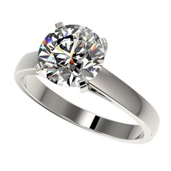 2.55 ctw H-I Diamond Solitaire Ring 10K White Gold - REF-885N2A - SKU:36560