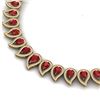 Image 2 : 33.4 ctw Ruby & VS Diamond Necklace 18K Yellow Gold - REF-1236F4N - SKU:39440