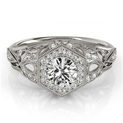 1.40 ctw VS/SI Diamond Halo Ring 18K White Gold - REF-307A5V - SKU:26868