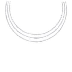 20 ctw SI/I Diamond 2 Prong Necklace 18K White Gold - REF-1470F2N - SKU:40031