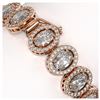 Image 3 : 18.8 ctw Oval Diamond Bracelet 18K Rose Gold - REF-2579V2Y - SKU:42816