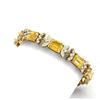 Image 2 : 35.21 ctw Canary Citrine & VS Diamond Bracelet 18K Yellow Gold - REF-400A2V - SKU:39404