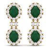 Image 1 : 8.98 ctw Emerald & VS Diamond Earrings 18K Yellow Gold - REF-218R2K - SKU:38810