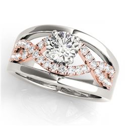 1.30 ctw VS/SI Diamond Solitaire Ring 18K White & Rose Gold - REF-310R5K - SKU:27920