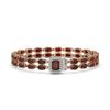 Image 1 : 27.41 ctw Garnet & Diamond Bracelet 14K Rose Gold - REF-185X5R - SKU:45810