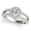 Image 1 : 1.25 ctw VS/SI Diamond Halo Ring 18K White Gold - REF-142M6F - SKU:26428