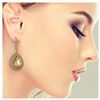 Image 3 : 33.92 ctw Canary Citrine & Diamond Earrings 14K Rose Gold - REF-446R9K - SKU:43311