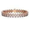 Image 1 : 13.1 ctw Marquise Diamond Bracelet 18K Rose Gold - REF-1100N6A - SKU:43086