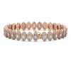 Image 2 : 13.1 ctw Marquise Diamond Bracelet 18K Rose Gold - REF-1100N6A - SKU:43086