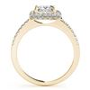Image 2 : 0.85 ctw VS/SI Princess Diamond Halo Ring 18K Yellow Gold - REF-102A3V - SKU:27140