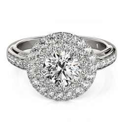 2.25 ctw VS/SI Diamond Halo Ring 18K White Gold - REF-361Y3X - SKU:26880