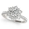 Image 1 : 1.09 ctw VS/SI Diamond Halo Ring 18K White Gold - REF-113W2H - SKU:26500