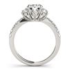 Image 2 : 1.09 ctw VS/SI Diamond Halo Ring 18K White Gold - REF-113W2H - SKU:26500
