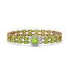 Image 1 : 25.81 ctw Peridot & Diamond Bracelet 14K Rose Gold - REF-241W3H - SKU:45792