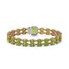 Image 3 : 25.81 ctw Peridot & Diamond Bracelet 14K Rose Gold - REF-241W3H - SKU:45792
