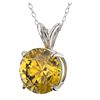 Image 2 : 2.03 ctw Intense Yellow Diamond Solitaire Necklace 10K White Gold - REF-555M2F - SKU:36816