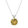 Image 3 : 2.03 ctw Intense Yellow Diamond Solitaire Necklace 10K White Gold - REF-555M2F - SKU:36816