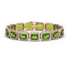 Image 1 : 33.37 ctw Peridot & Diamond Halo Bracelet 10K Rose Gold - REF-405N5A - SKU:41550