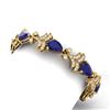 Image 2 : 24.8 ctw Sapphire & VS Diamond Bracelet 18K Yellow Gold - REF-436M4F - SKU:38738