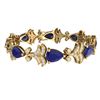 Image 3 : 24.8 ctw Sapphire & VS Diamond Bracelet 18K Yellow Gold - REF-436M4F - SKU:38738