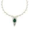 Image 1 : 23.43 ctw Emerald & VS Diamond Necklace 18K Yellow Gold - REF-890Y9X - SKU:39497