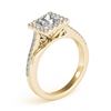 Image 3 : 1.50 ctw VS/SI Princess Diamond Halo Ring 18K Yellow Gold - REF-299X4R - SKU:27203
