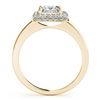 Image 2 : 1.05 ctw VS/SI Princess Diamond Halo Ring 18K Yellow Gold - REF-150H2M - SKU:27164