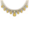 Image 1 : 55.49 ctw Canary Citrine & VS Diamond Necklace 18K Yellow Gold - REF-945W5H - SKU:38714