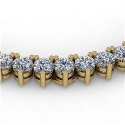 20 ctw 3 Prong VS/SI Diamond Necklace 18K Yellow Gold - REF-1854R5K - SKU:36109