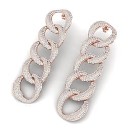 5 ctw VS/SI Diamond Earrings 18K Rose Gold - REF-375X2R - SKU:40074