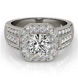 1.50 ctw VS/SI Diamond Halo Ring 18K White Gold - REF-216Y8X - SKU:26892