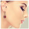 Image 3 : 9.25 ctw Ruby & Diamond Earrings 14K Rose Gold - REF-249F6N - SKU:43605