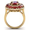 Image 3 : 8.05 ctw Ruby & VS Diamond Ring 18K Yellow Gold - REF-153V6Y - SKU:39242