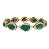 Image 3 : 42 ctw Emerald & VS Diamond Bracelet 18K Yellow Gold - REF-636A4V - SKU:38858