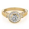 Image 1 : 1.50 ctw VS/SI Diamond Halo Ring 18K Yellow Gold - REF-295V9Y - SKU:27086