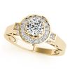 Image 2 : 1.50 ctw VS/SI Diamond Halo Ring 18K Yellow Gold - REF-295V9Y - SKU:27086