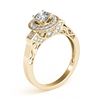 Image 3 : 1.50 ctw VS/SI Diamond Halo Ring 18K Yellow Gold - REF-295V9Y - SKU:27086