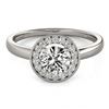 Image 1 : 0.90 ctw VS/SI Diamond Halo Ring 18K White Gold - REF-140N6A - SKU:26314