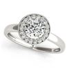 Image 2 : 0.90 ctw VS/SI Diamond Halo Ring 18K White Gold - REF-140N6A - SKU:26314