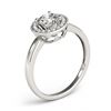 Image 3 : 0.90 ctw VS/SI Diamond Halo Ring 18K White Gold - REF-140N6A - SKU:26314
