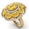 Image 1 : 13.71 ctw Canary Citrine & VS Diamond Ring 18K Yellow Gold - REF-218H2M - SKU:39200