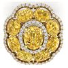 Image 2 : 13.71 ctw Canary Citrine & VS Diamond Ring 18K Yellow Gold - REF-218H2M - SKU:39200
