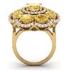 Image 3 : 13.71 ctw Canary Citrine & VS Diamond Ring 18K Yellow Gold - REF-218H2M - SKU:39200