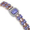 Image 2 : 26.86 ctw Tanzanite & Diamond Bracelet 14K Rose Gold - REF-312X2R - SKU:45774