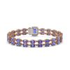 Image 3 : 26.86 ctw Tanzanite & Diamond Bracelet 14K Rose Gold - REF-312X2R - SKU:45774