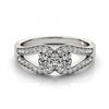 Image 1 : 1.35 ctw VS/SI Diamond 2 Stone 2 Stone Ring 18K White Gold - REF-163K8W - SKU:28227
