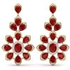 Image 1 : 51.8 ctw Ruby & VS Diamond Earrings 18K Yellow Gold - REF-527Y3X - SKU:39050