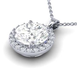 1.75 ctw VS/SI Diamond Necklace 18K White Gold - REF-525M2F - SKU:21568