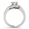 Image 2 : 1 ctw VS/SI Diamond Solitaire Halo Ring 18K White Gold - REF-146M4F - SKU:26852